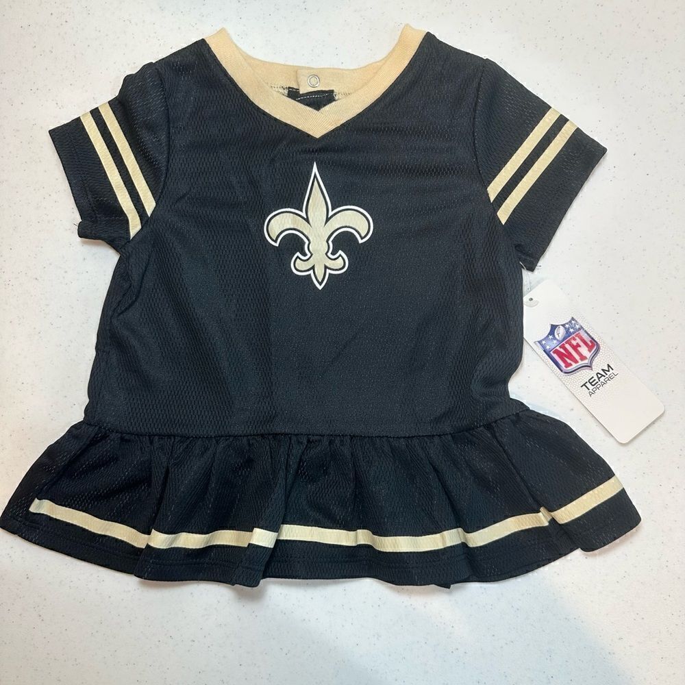 NFL New Orleans Saints Team Apparel Dress One Piece 18 Months Infant/Baby Girls